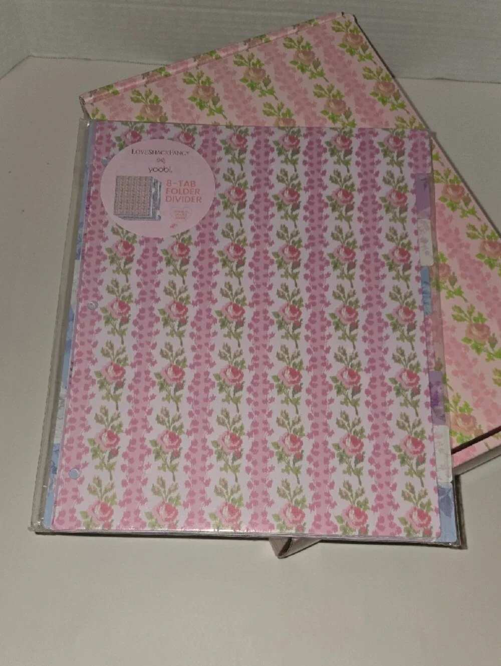 LoveShackFancy x Yoobi Blooming Heirloom 8-Tab Folder Divider set.